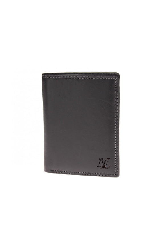 Men's Nappa Leather RFID Blocking Bifold Wallet Extra ID Flap Black