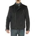 thumbnail image 1 of Luciano Natazzi Men's Wool Casual Sport Coat Modern Fit Stand Collar Moto Jacket Charcoal Gray, 1 of 5