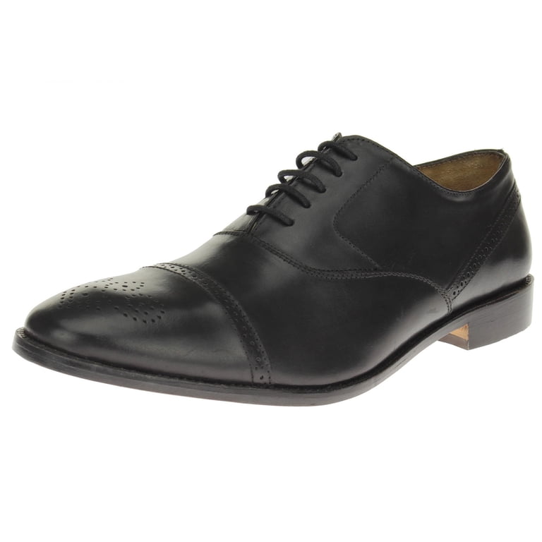 Luciano Natazzi Mens Dress Shoes Full Grain Leather Cap-Toe 