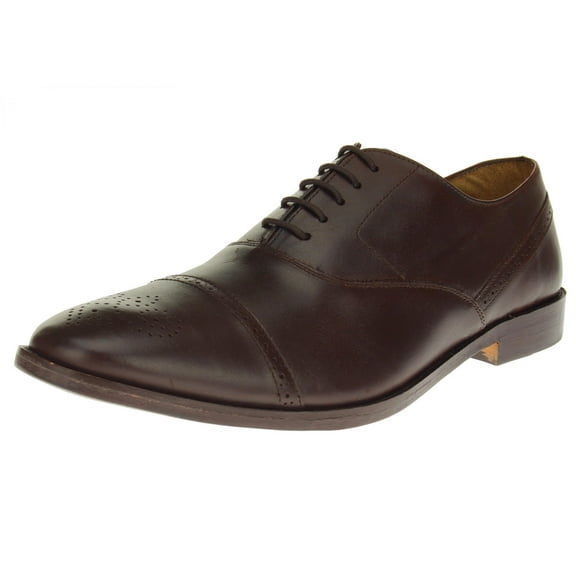 Luciano Natazzi Mens Dress Shoes Full Grain Leather Cap-Toe Oxford Lace-Up SL302