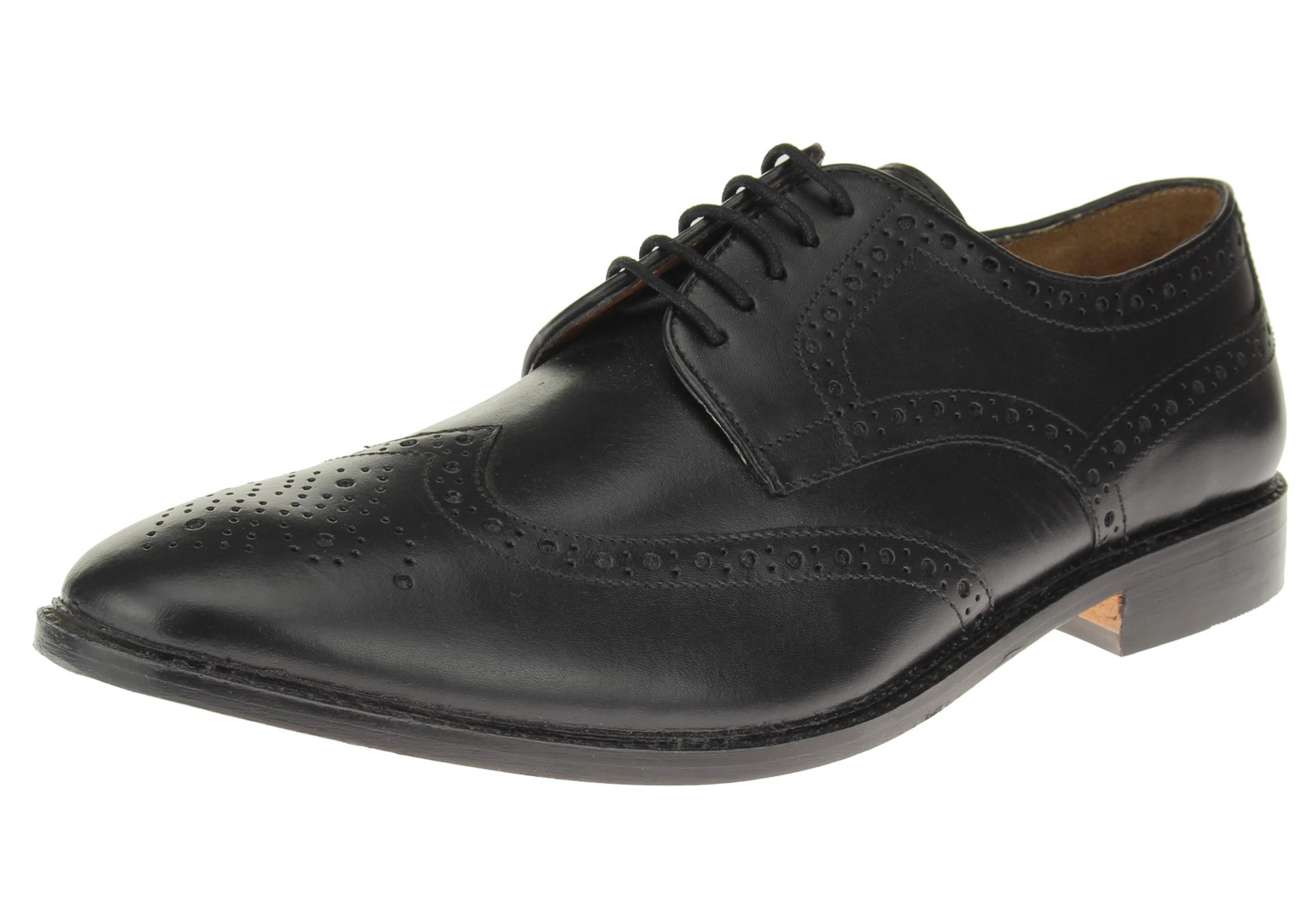 Luciano Natazzi Mens Dress Shoes Full Grain Leather Wingtip  display picture 2