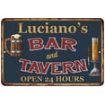 thumbnail image 1 of Luciano's Green Bar & Tavern Rustic Sign 8 x 12 Matte Finish Metal 108120047874, 1 of 1