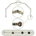 thumbnail image 1 of Lucid 13/16" 6-Sided Bay Window Curtain Rod - Antique Brass, 1 of 2