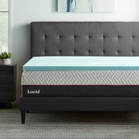 Lucid 2" Cooling Gel with Aloe Plush Memory Foam Mattress Topper (Twin-XL) only