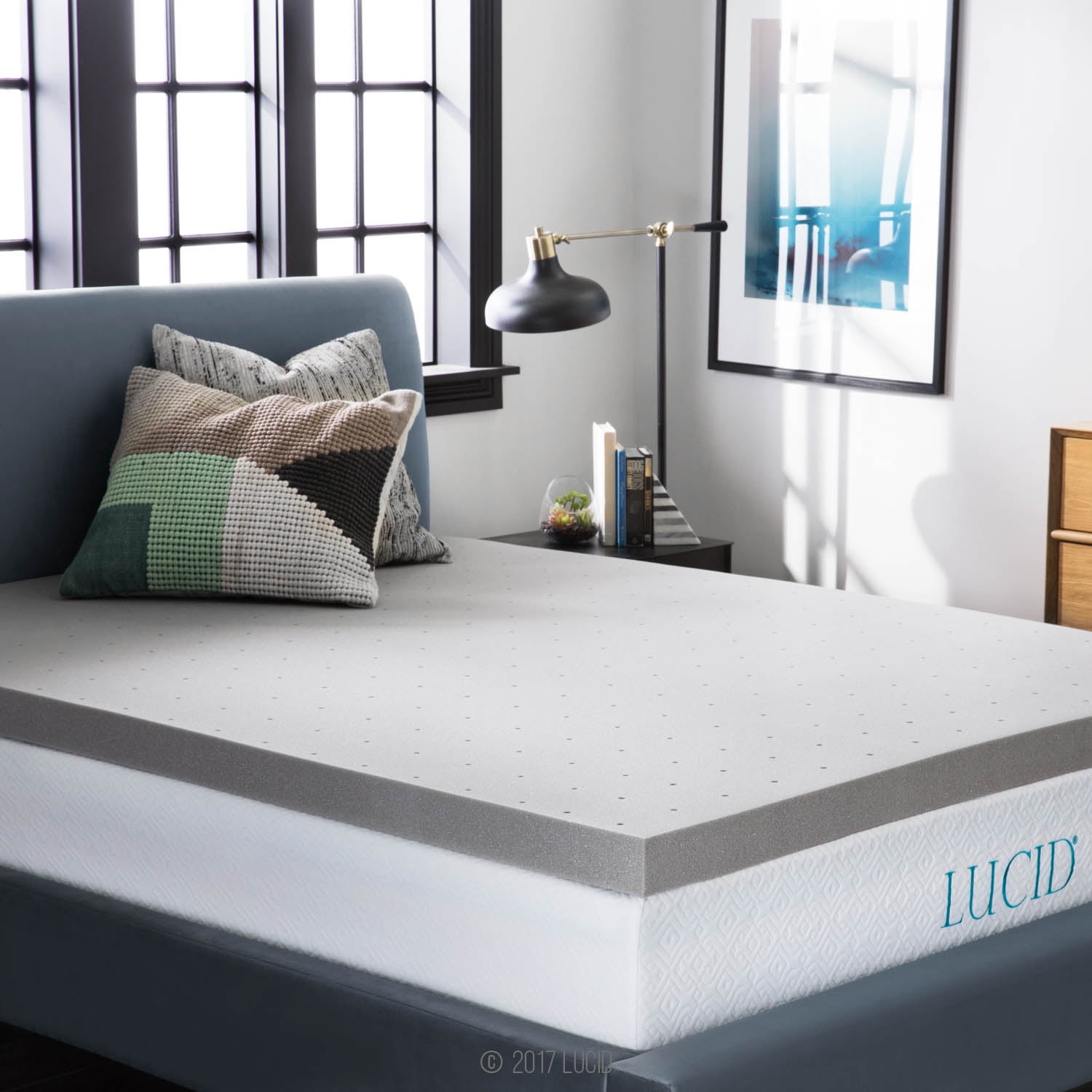 Lucid 3 Gel Memory Foam Mattress Topper Twin