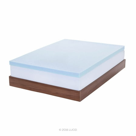 Lucid 3" Memory Foam Mattress Topper, Full-XL