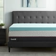 Lucid 4" Cooling Gel with Aloe Plush Memory Foam Mattress Topper, Queen