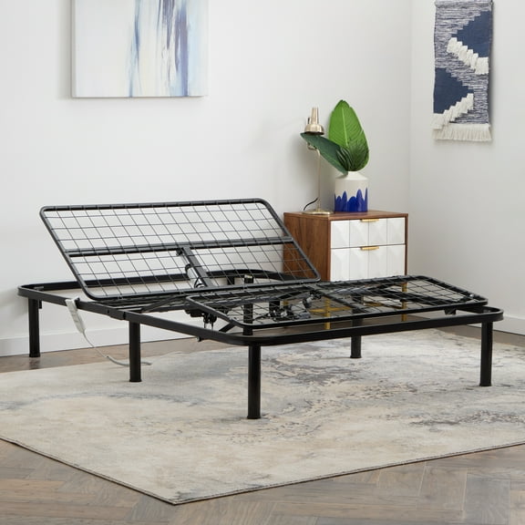 Lucid Basic Remote Controlled Steel Adjustable Bed Base, Full