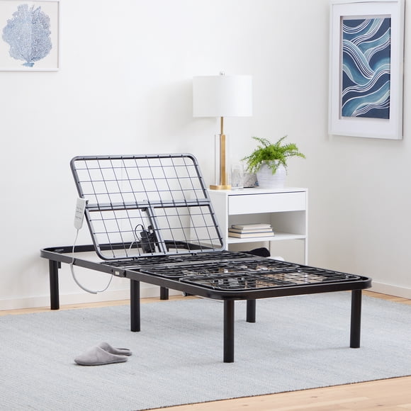 Lucid Basic Remote Controlled Steel Adjustable Bed Base, Twin XL