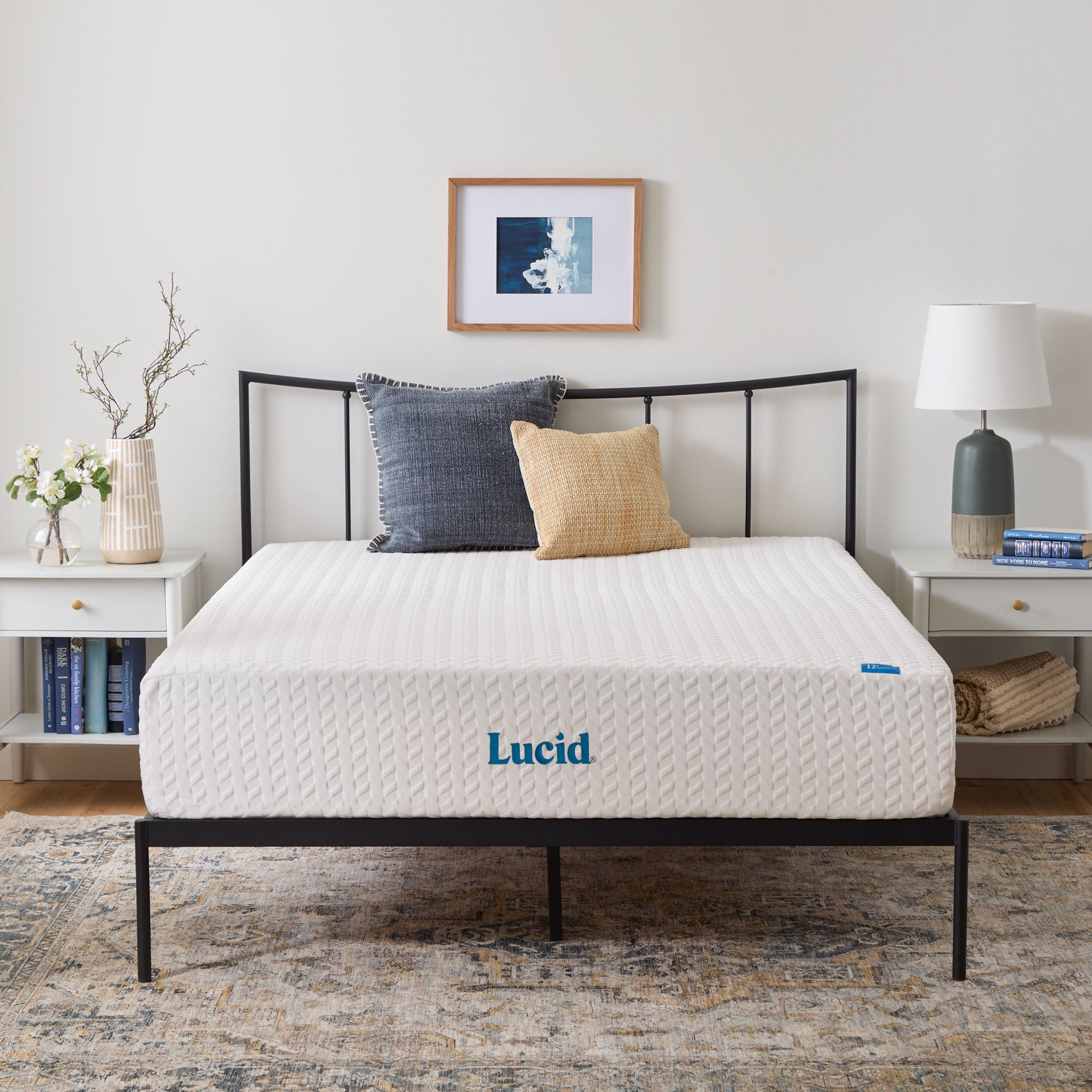 Lucid Bliss California King Tight Top 12" Medium Plush Memory Foam Mattress with Gel Infusion and Ventilation