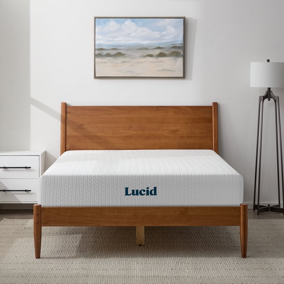 Lucid Bliss King Tight Top 14" Medium Plush Memory Foam Mattress with Gel Infusion and Ventilation