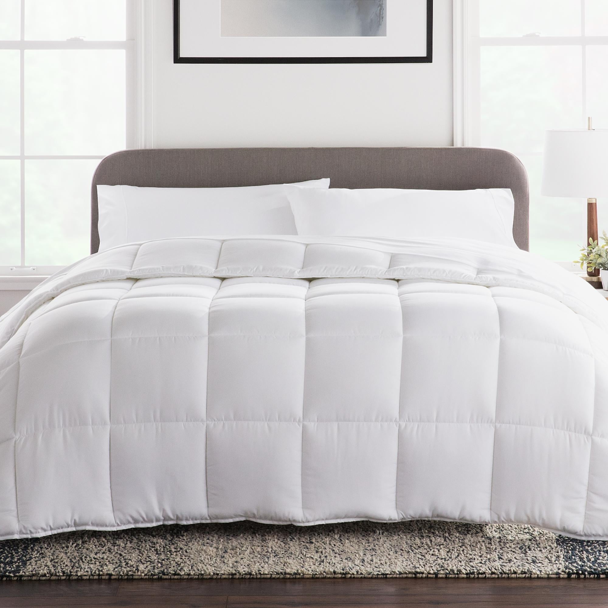 Lucid Classic Solid Print 7 Piece Bed-in-a-Bag, Queen