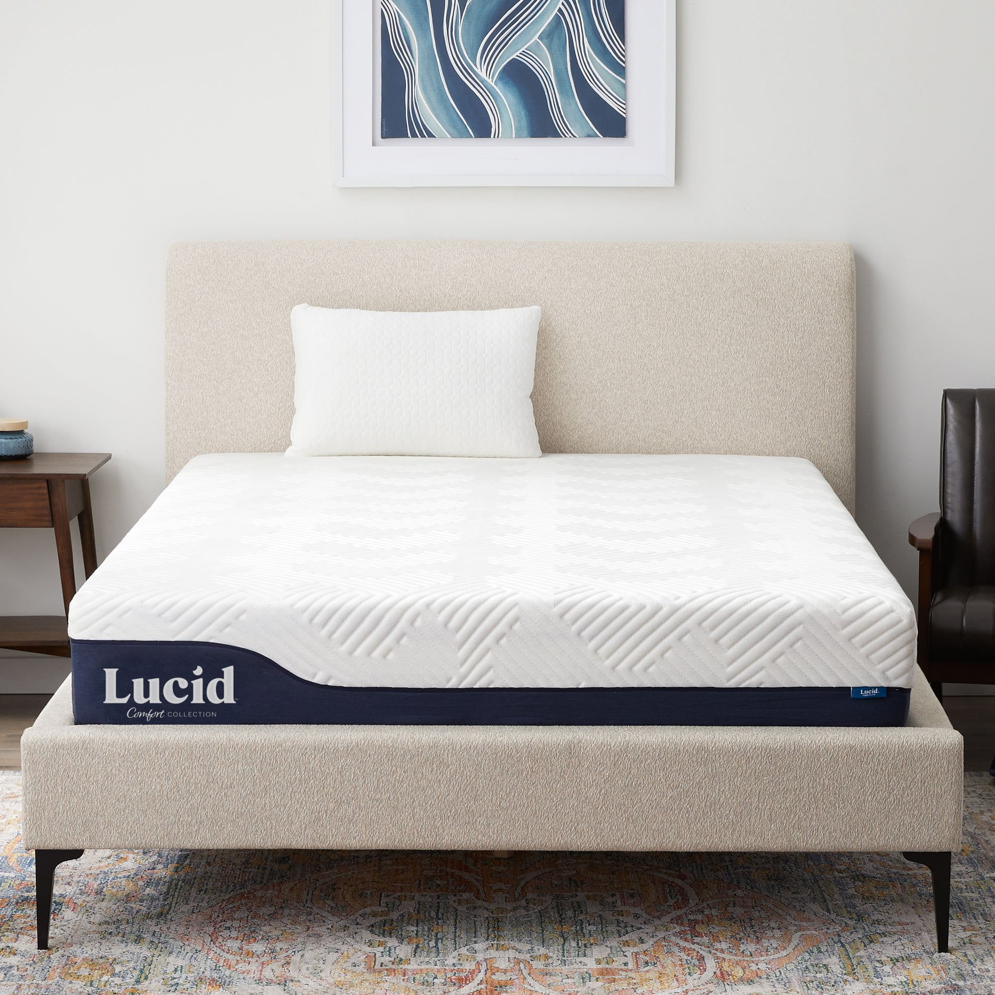 Lucid Comfort Collection 10" Gel and Aloe Hybrid Memory Foam Mattress, Cal King