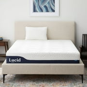 Lucid Comfort Collection 10" Gel and Aloe Hybrid Memory Foam Mattress, Queen