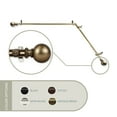 thumbnail image 1 of Lucid Corner Window Curtain Rod 13/16 inch dia. 48-84" - Antique Brass, 1 of 3