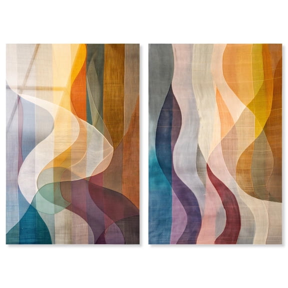 Lucid Harmony Abstract Set Acrylic Print Colorful Wall Decor by Art Remedy, Ready to Hang, 10 x 15