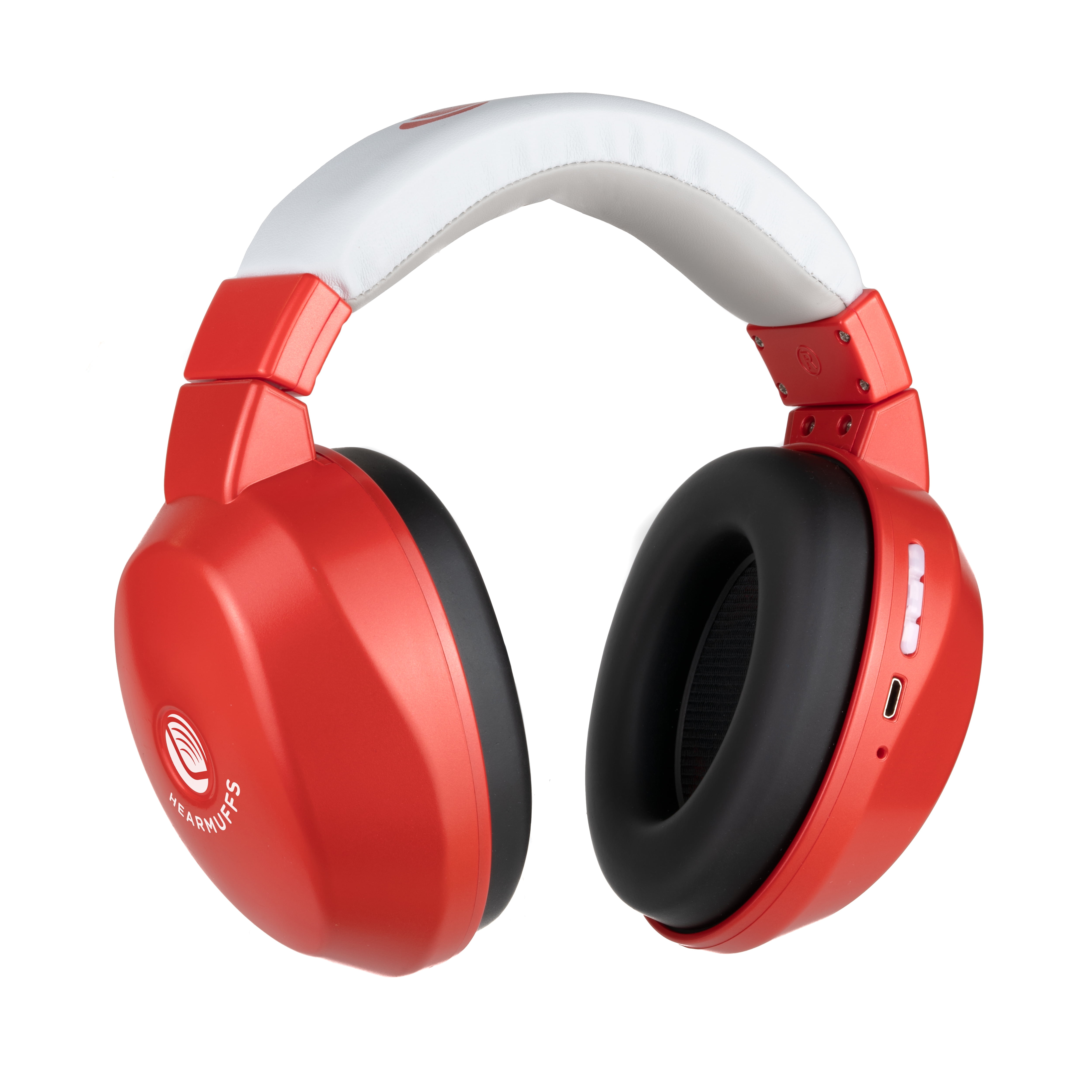 Lucid Hearing - Bluetooth HearMuffs for Children - Hearing Protection Ear Muffs Ideal for Kids 5-10 Years Old - RED