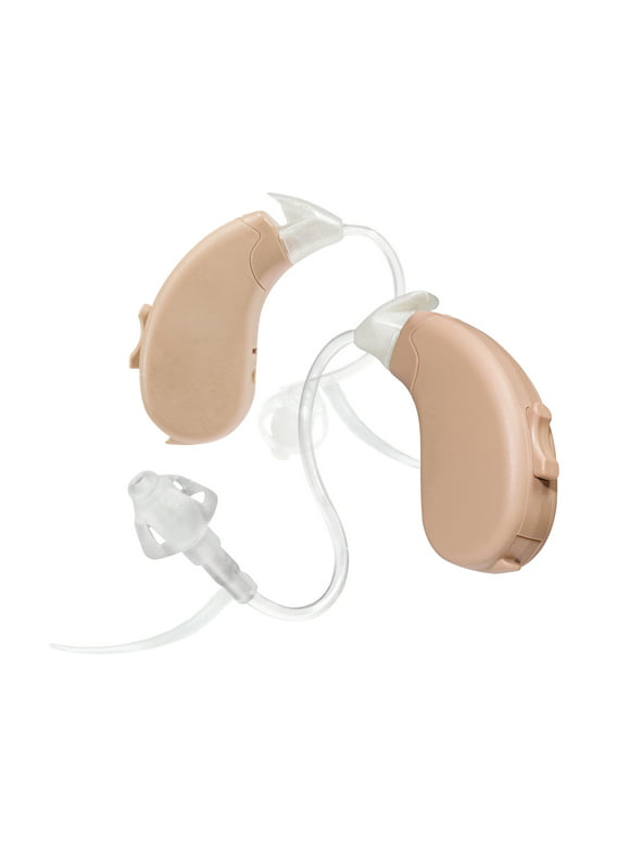 Lucid Hearing Enrich PRO - Behind the Ear Over The Counter (OTC) Hearing Aid - Beige Pair