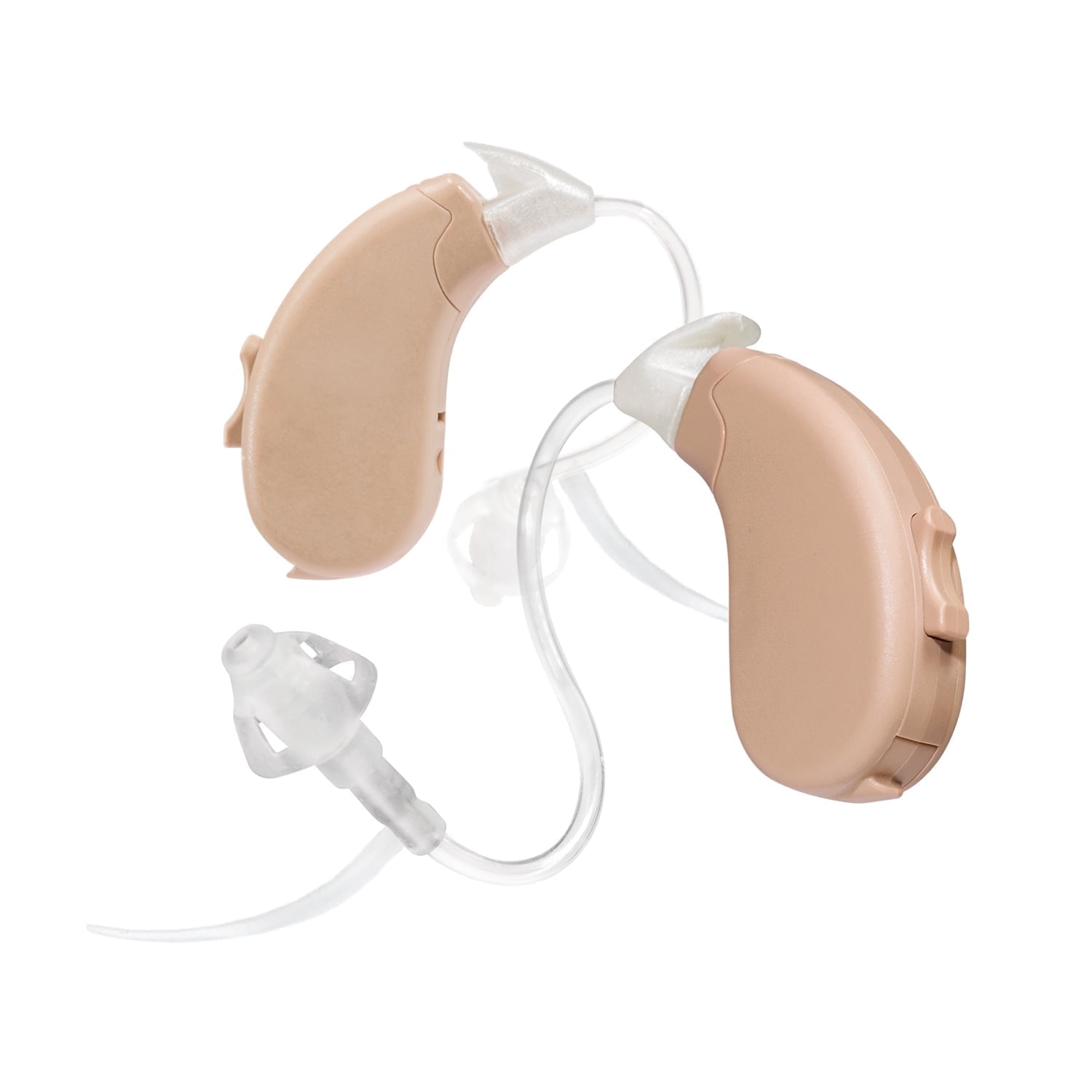 Lucid Hearing Enrich PRO - Behind the Ear Over The Counter (OTC) Hearing Aid - Beige Pair