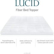 Lucid Plush Down Alternative Fiber Bed Topper - Multiple Sizes
