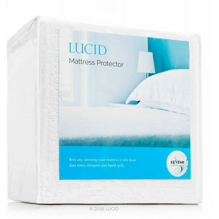 Lucid Premium Waterproof Fitted Mattress Protector, Twin
