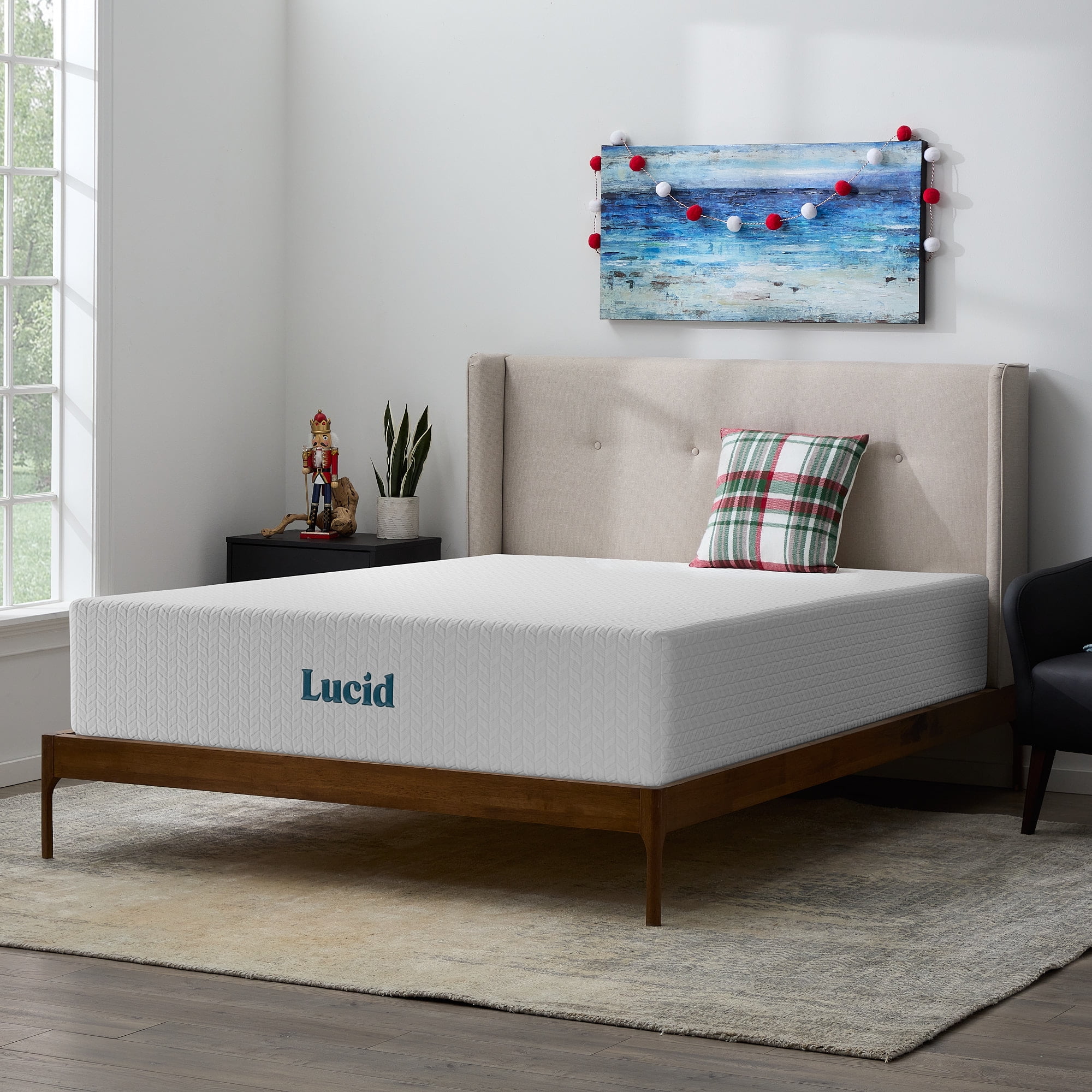 Lucid 14 inch gel memory foam on sale mattress king