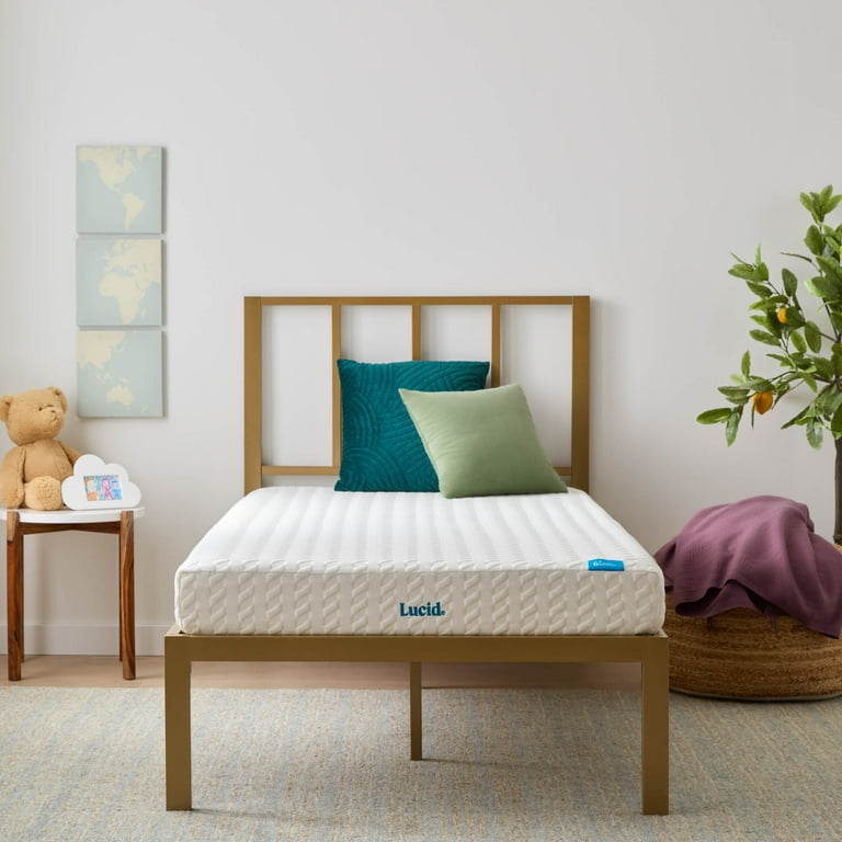 Lucid Refresh 6 Dual Layered Gel Memory Foam Mattress Twin Walmart