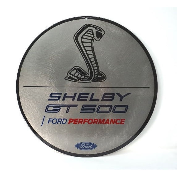 Lucid SHELBY GT500 Ford Performance Flat Steel Sign Wall Art Round