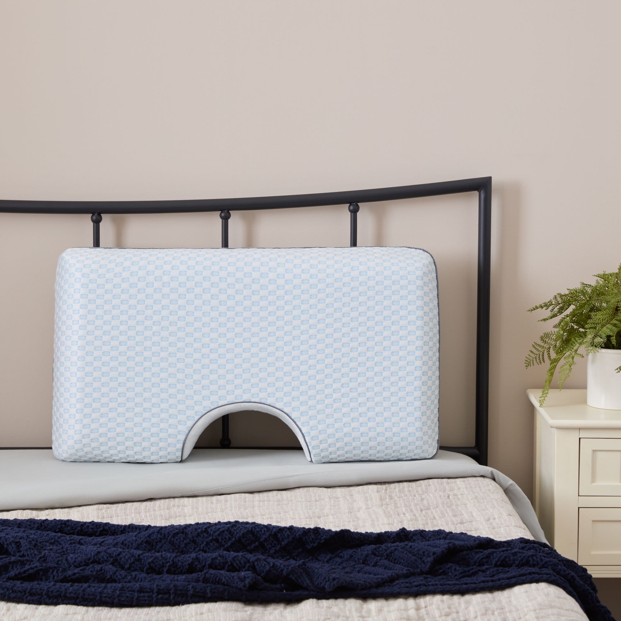 Lucid Shoulder Cutout Cooling Charcoal Gel Memory Foam Pillow, Queen