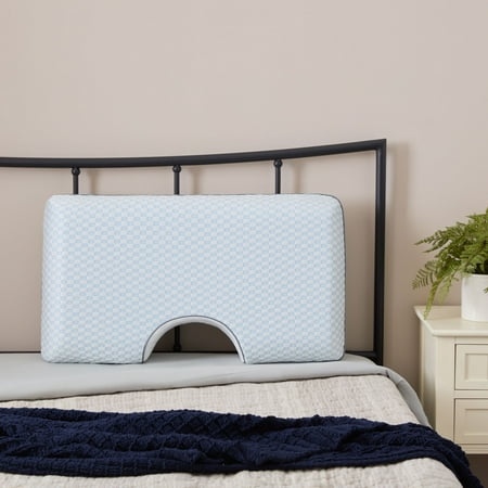 Lucid Shoulder Cutout Cooling Charcoal Gel Memory Foam Pillow, Queen