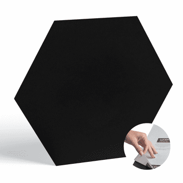 Lucida BaseCore Hex Peel and Stick Floor Tiles 36 Tiles - Black