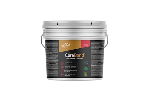 Lucida Surfaces CoreBond Pro-Grade Solvent Free Vinyl Flooring Pressure Sensitive Adhesive | 1 Gallon