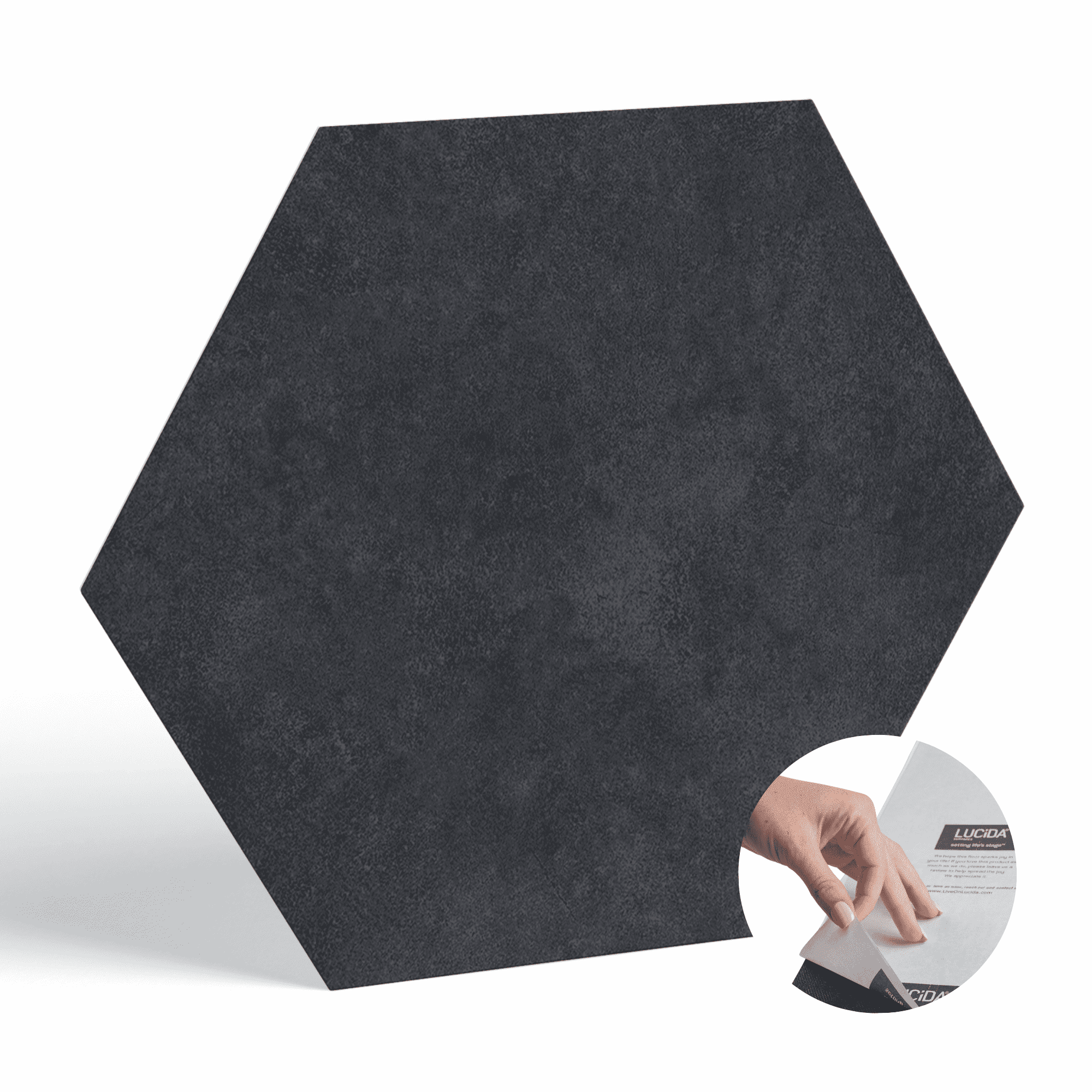 Lucida USA Dark Gray 12 MIL x 5.75 in. W Flooring Tiles 21.5 sq. ft. Coverage Area
