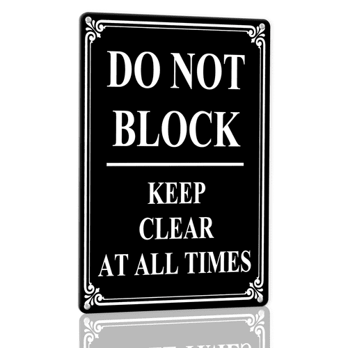 Lucidhisun Do Not Block Keep Clear At All Times Aluminium Sign 12×16in ...