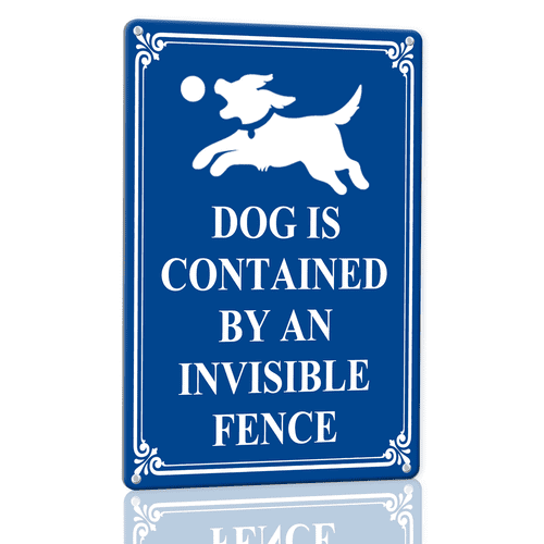Lucid Rages Sign Lucidhisun Dog Is Contained By An Invisible Fence Aluminium Sign (Blue ...