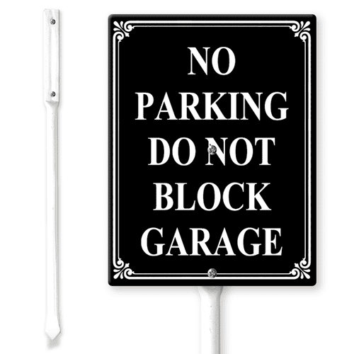 Lucidhisun No Parking, Do Not Block Garage Yard Sign with Stakes 4.6× ...