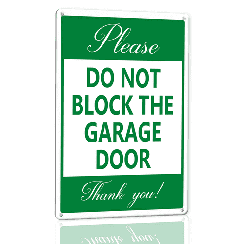 Lucidhisun Please Do Not Block The Garage Door Thank You Aluminium Sign ...