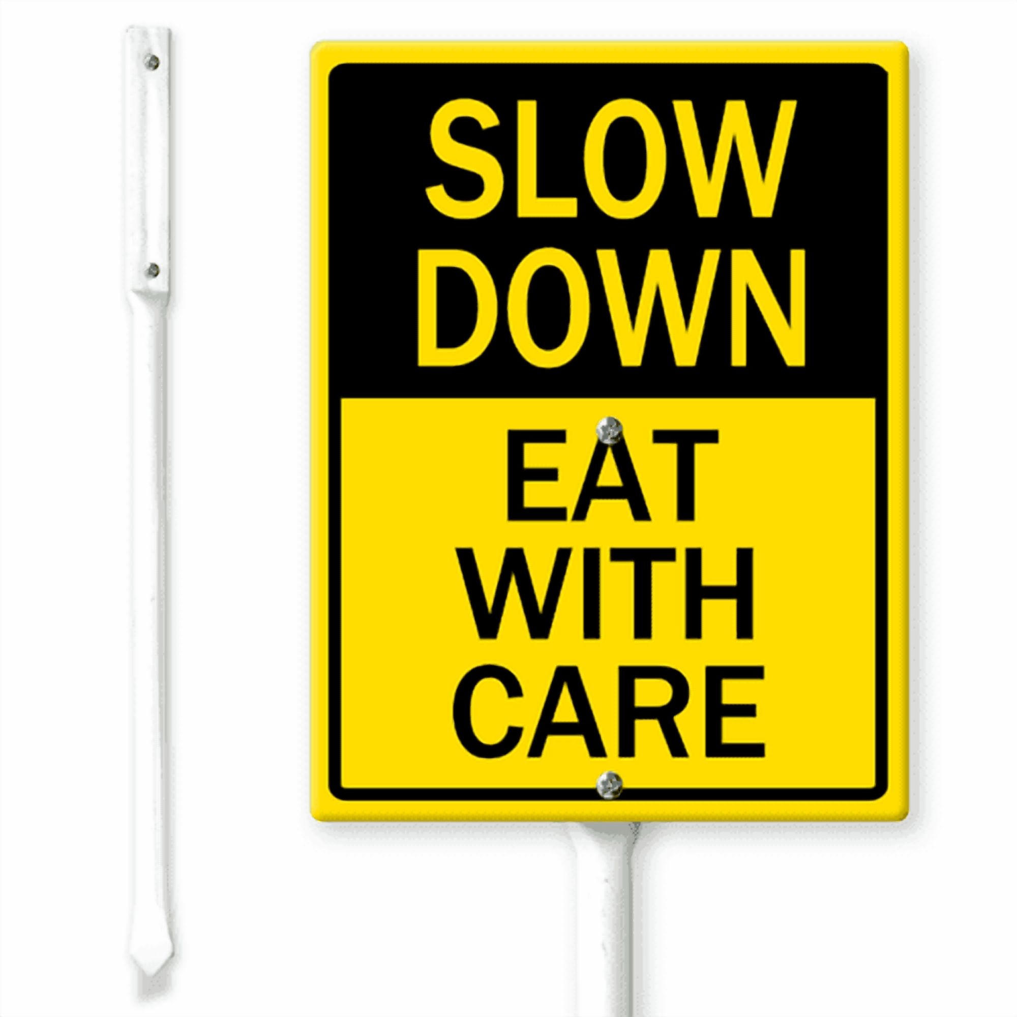 Lucid Rages Sign Lucidhisun Slow Down - Eat with Care Yard Sign with Stakes 4.6×6in ...