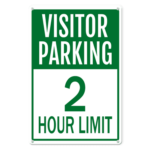 Lucidhisun Visitor Parking - 2 Hour Limit Aluminium Sign 5×8inch ...