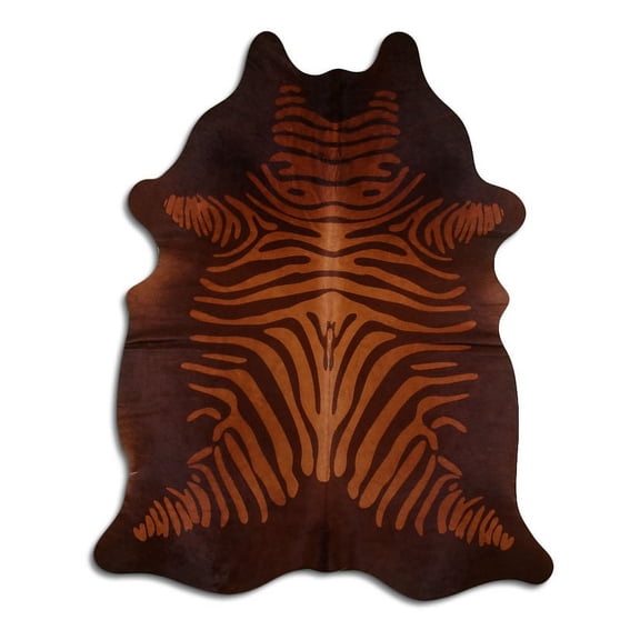 Lucidness PRINTED cowhide rugs for sale ZEBRA BEIGE-BROWN rug