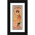 thumbnail image 1 of Lucien Marie François Métivet 9x18 Black Ornate Wood Framed Double Matted Museum Art Print Titled - Theater of Athenee-Comique, Rue Boudreau (Rue Auber) (1895), 1 of 5