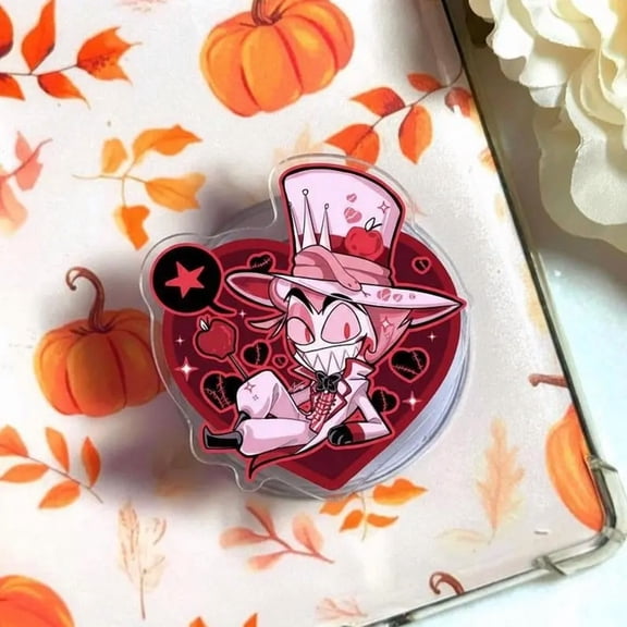 Lucifer Cartoon Magnetic Phone Grip, Anime-Inspired Magsafe Holder, Kawaii Phone Accessory, Perfect Gift for Fans