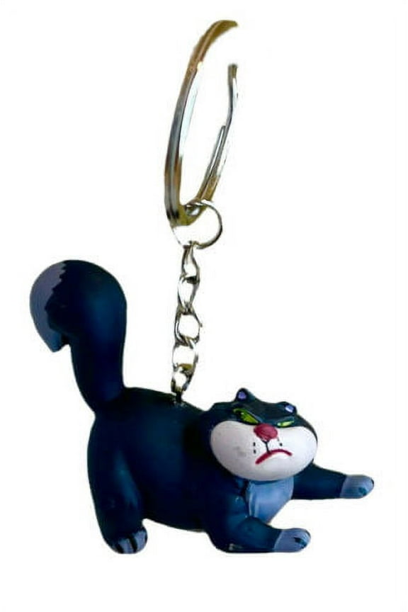 Lucifer Cat PVC Key Ring Keychain Ornament Figurine Charm Figure Cinderella New