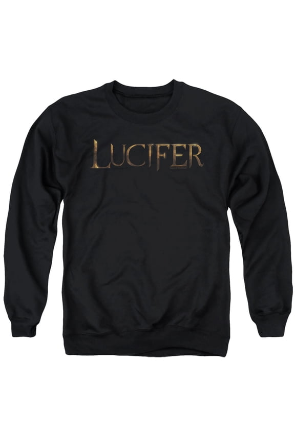 Lucifer Logo Unisex Adult Crewneck Sweatshirt (Large) Black