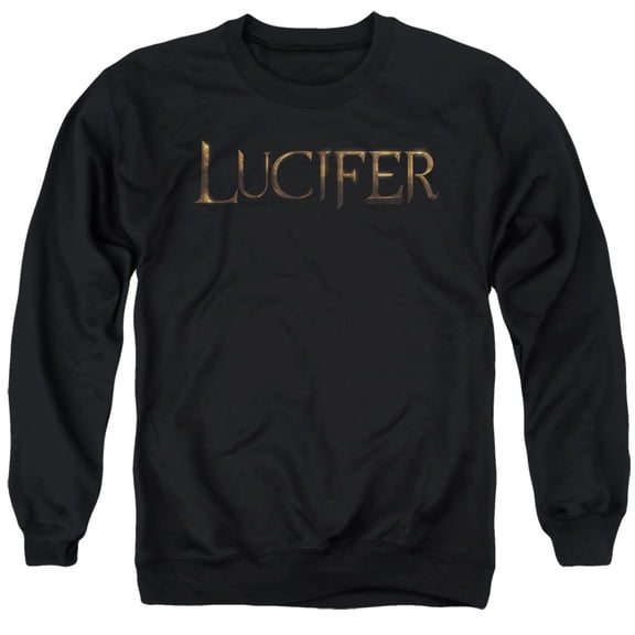 Lucifer Logo Unisex Adult Crewneck Sweatshirt (X-Large) Black