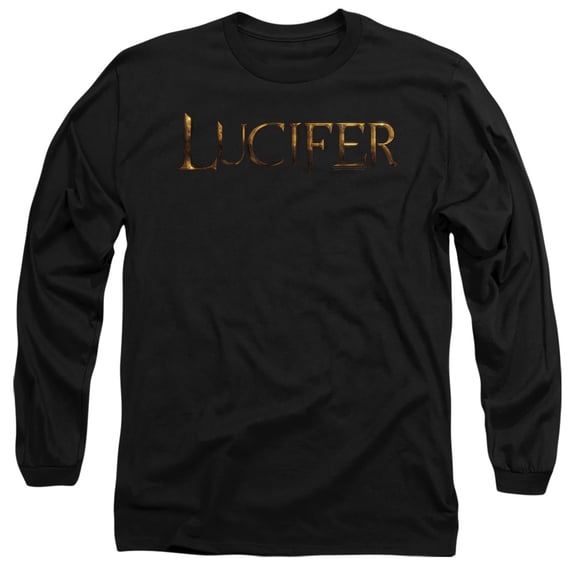 Lucifer Logo Unisex Adult Long-Sleeve T Shirt (3X-Large) Black