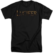 Lucifer Logo Unisex Adult Tall T Shirt,Black, 3X-Large