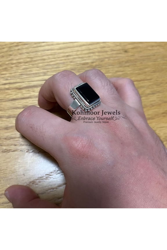 Lucifer Morningstar Rings 925 Sterling Silver Natural Lapis Lazuli Gemstone Lucifer's Ring Handmade UNISEX Ring Lapis Ring Engagement Gift Ring || KOHI