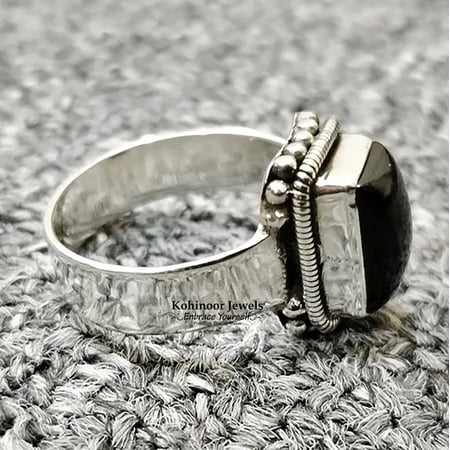 Lucifer Morningstar Rings | 925 Sterling Silver | Rectangle Shape | Natural Black Onyx Gemstone | Lucifer's Ring | Handmade | UNISEX Ring