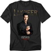 Lucifer T-Shirt Lucifer What Do You Desire? Unisex Graphic Tee for Men & Women